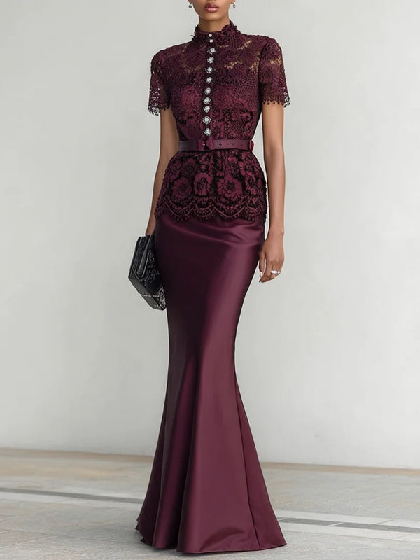 Irmani - Buckle Lace Maxi Dress