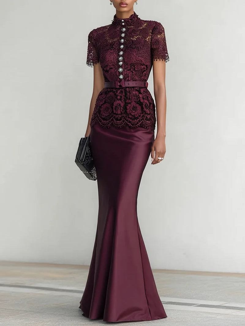 Irmani - Buckle Lace Maxi Dress