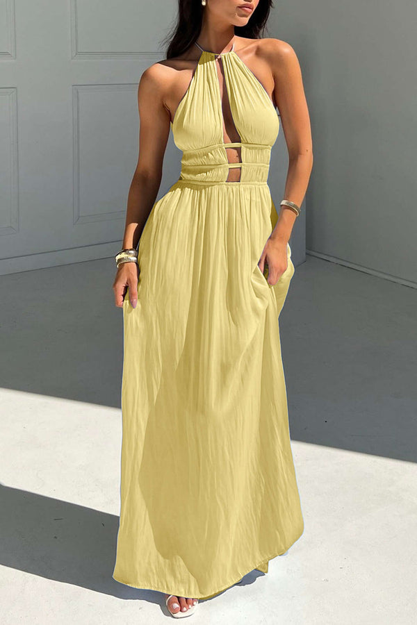 Selena - Luxe Neck Cut Out Dress