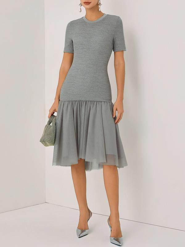 Gregoria - Knit Crew Midi Dress