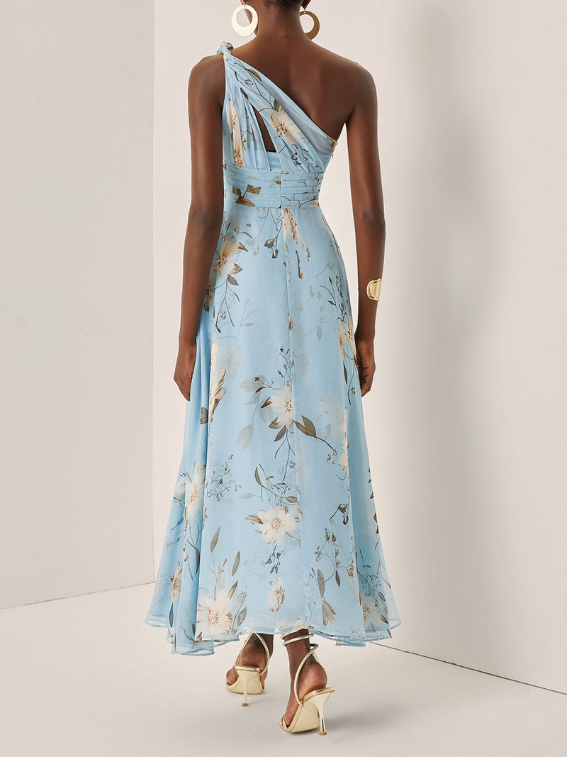 Aurelia - Floral Ruched Chiffon Dress