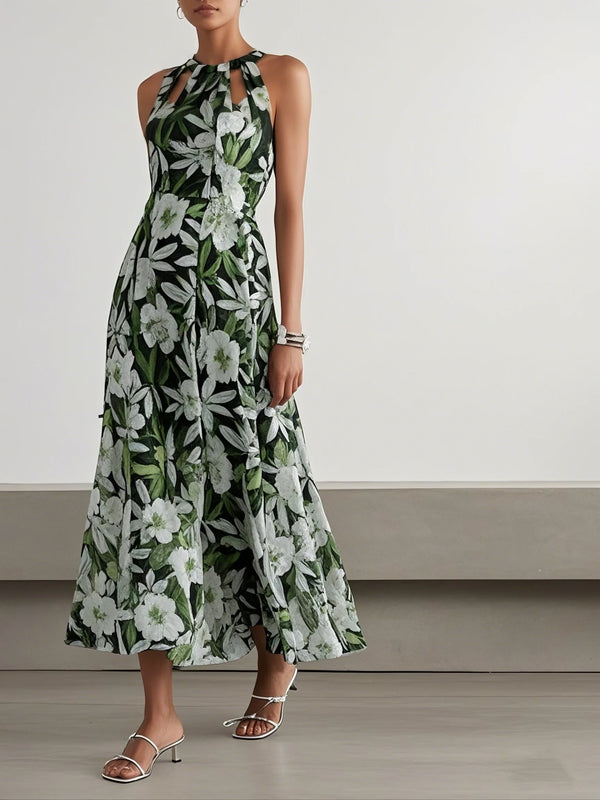 Giona - Green Floral Maxi Dress