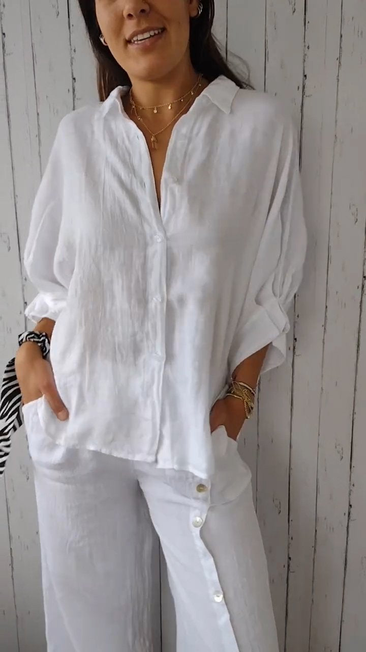 Lucy - Linen Back Design Top