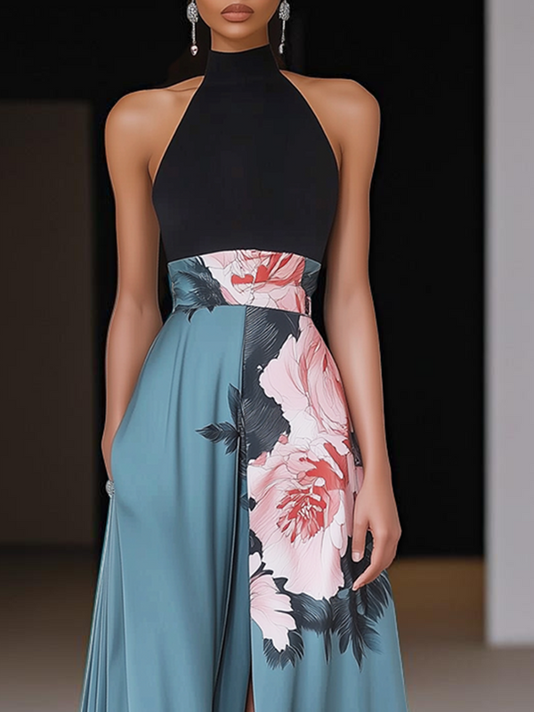 Amelia - Slit Floral Maxi Dress