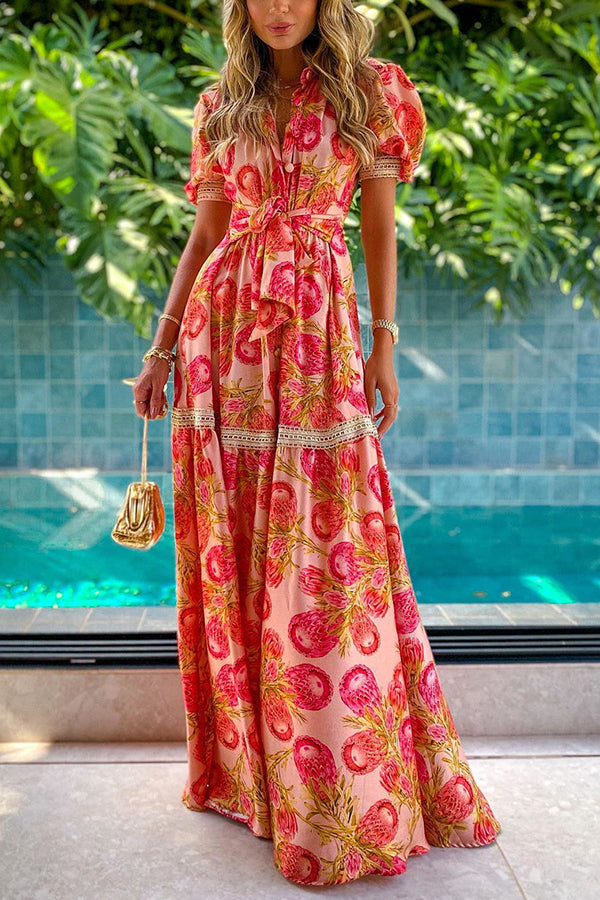Amaris - Sunset Floral Party Dress