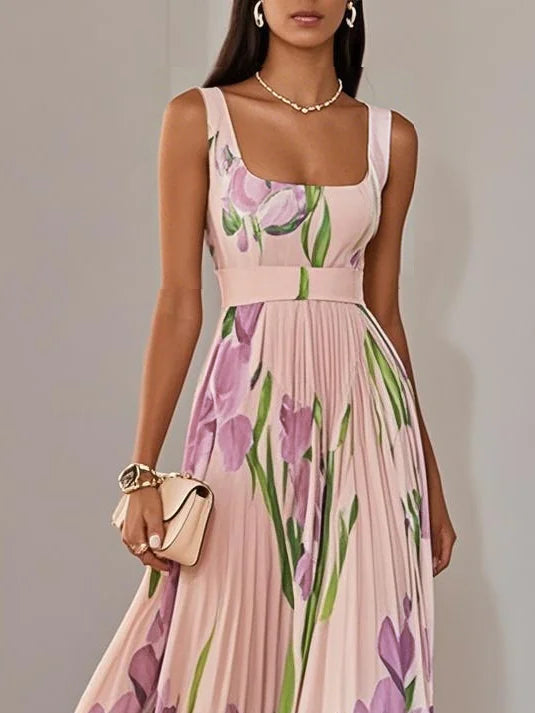 Raya - Chiffon Floral Sleeveless Dress