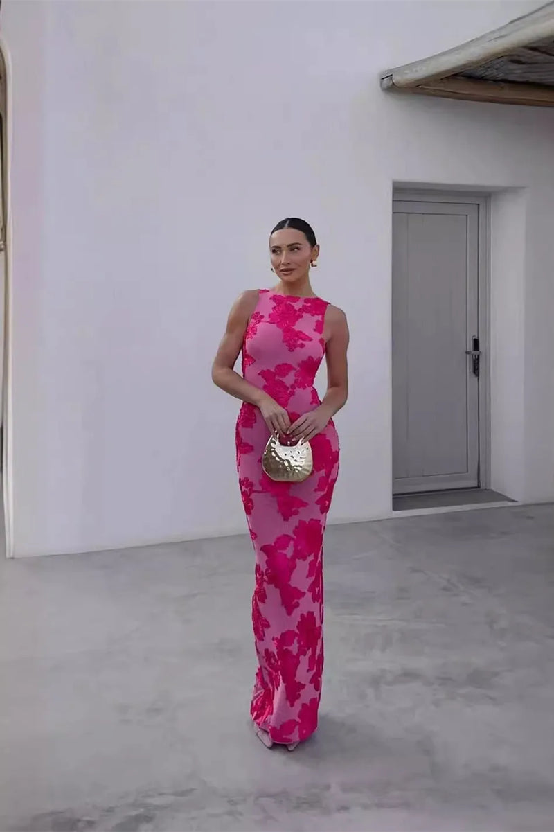 Amara - Luxe Rose Maxi Dress
