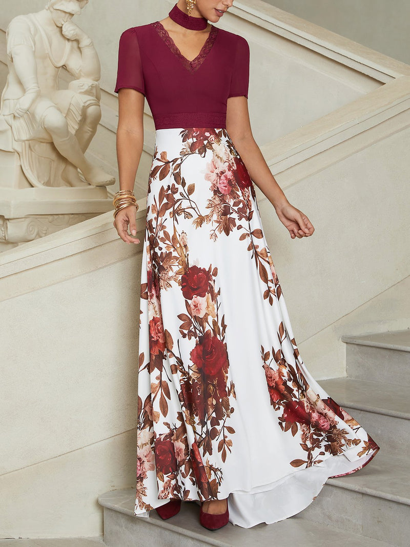 Winona - Lace Floral Maxi Dress