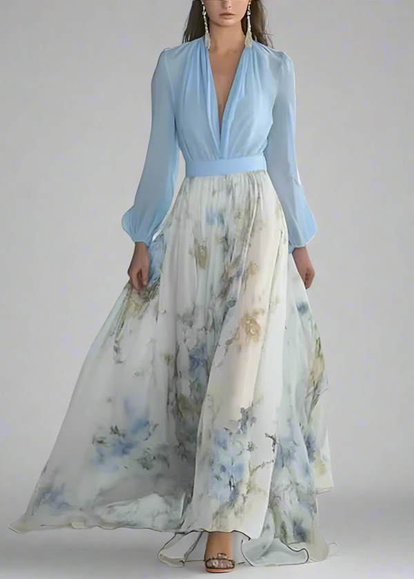 Caity - Floral Print Maxi Dress
