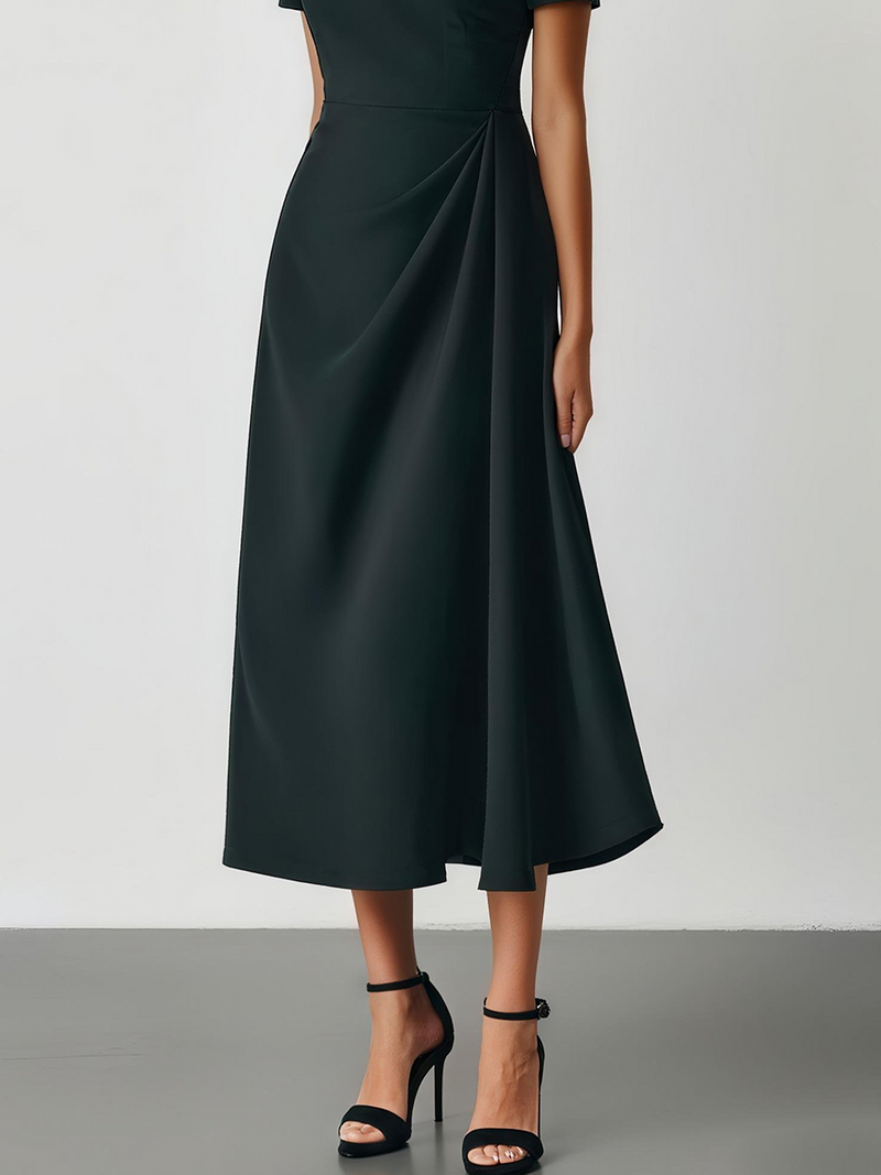 Amara - Classic Crew Midi Dress