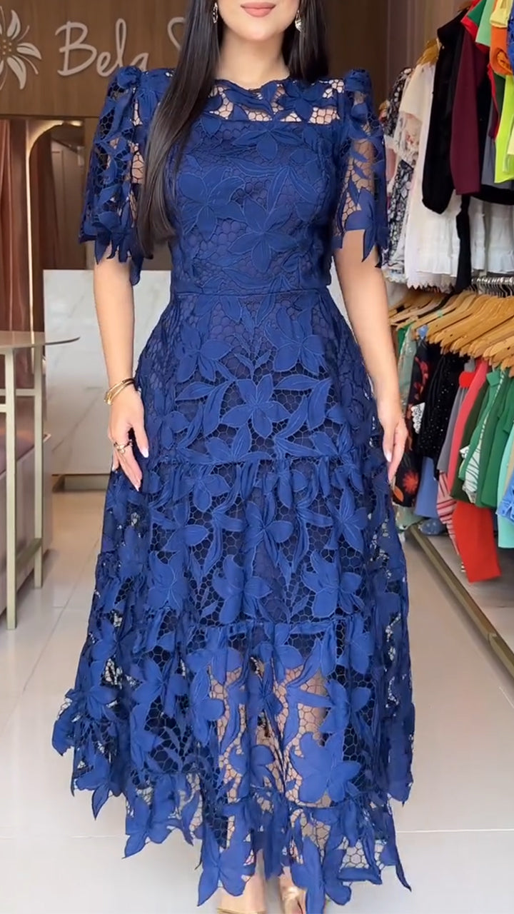 Elizabeth - Round Neck Hollow Dress