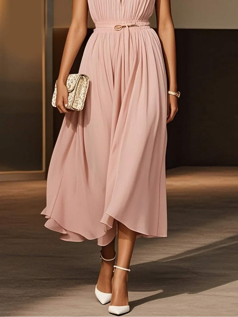 Aarya - Scramble Chiffon Lotus Dress