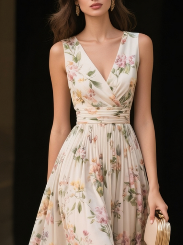 Florika - Ruched Floral Dress
