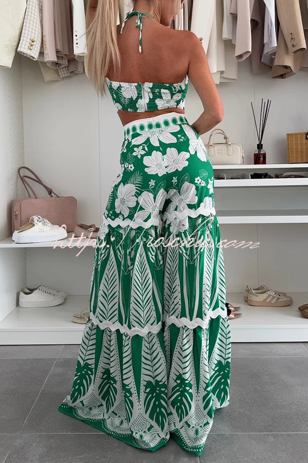 Liorael - Unique Print Halter Top Set
