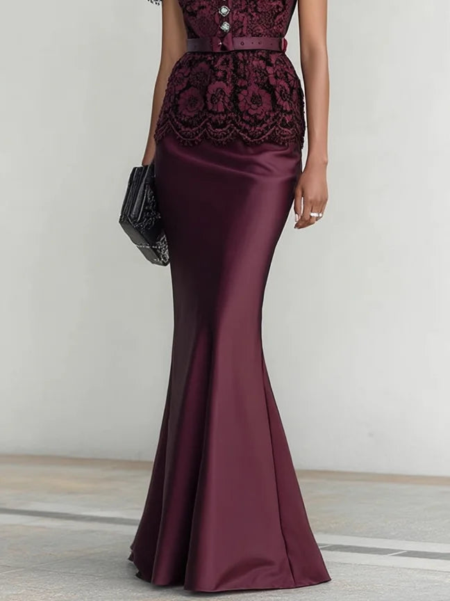 Irmani - Buckle Lace Maxi Dress