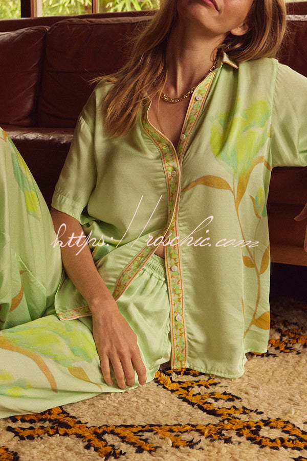 Serelina - Satin Tulip Print Bottom Set