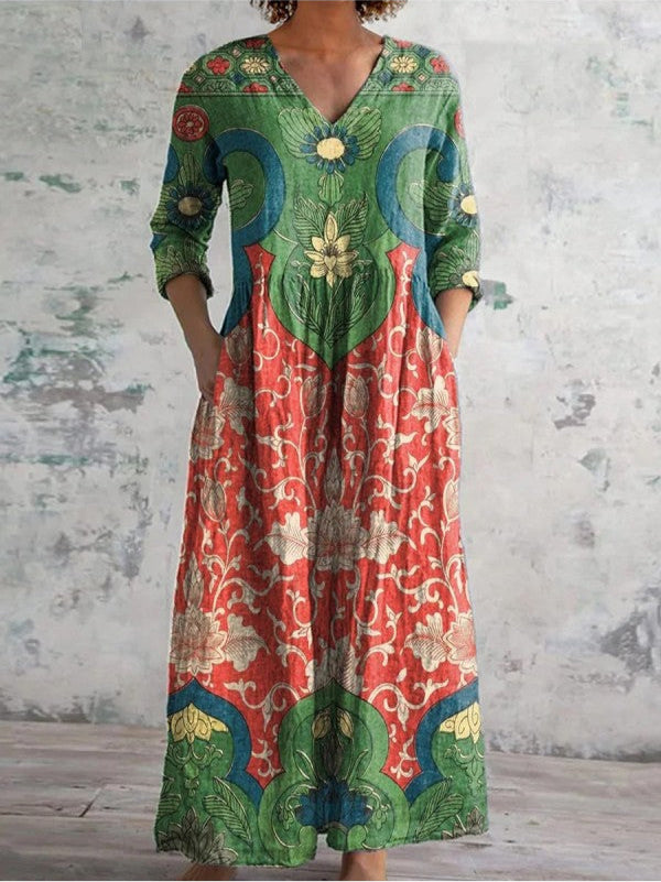 Celestine - Vintage Floral Maxi Dress