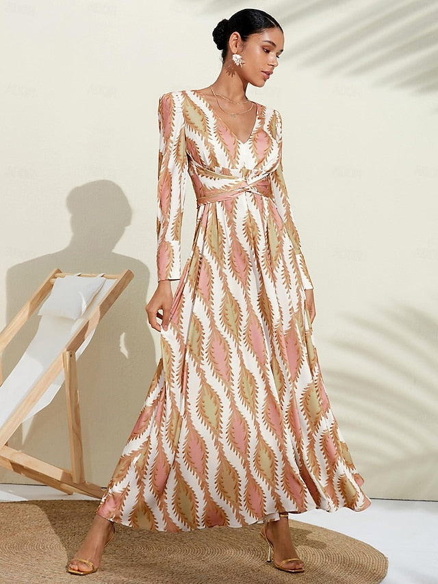 Sinta - Floral Sleek Ascot Dress