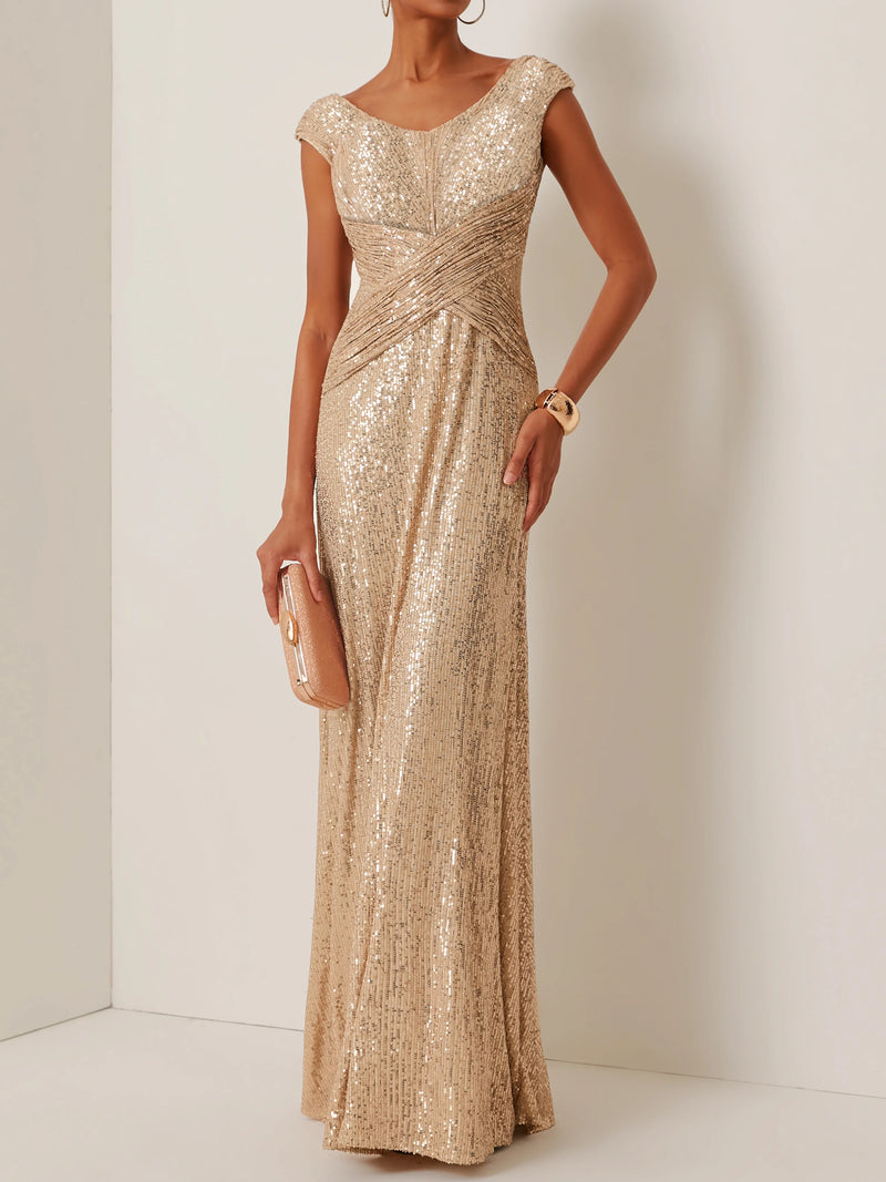 Glodia - Sequin Wedding Maxi Dress