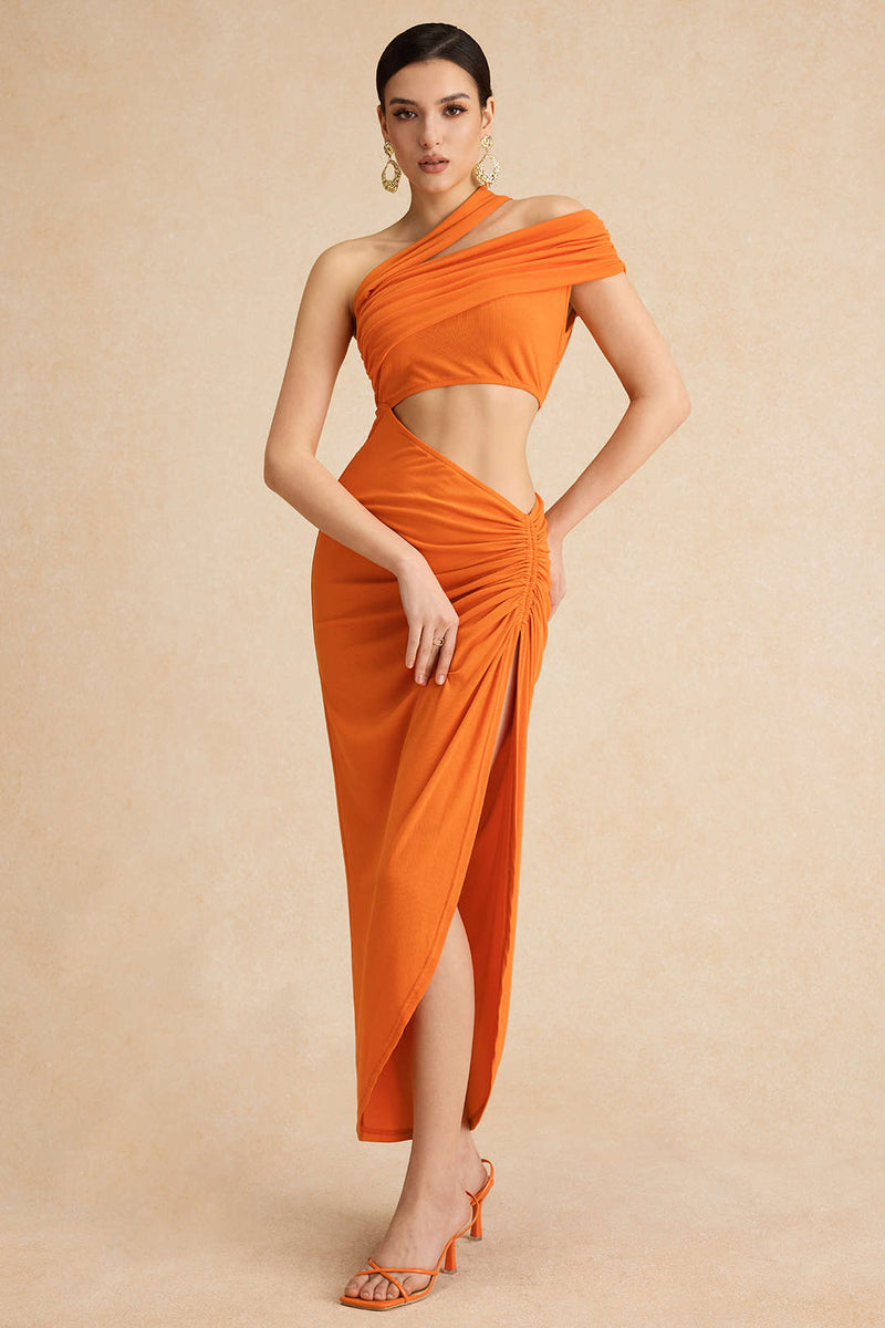 Lola - Asymmetrical Cut Slit Dress
