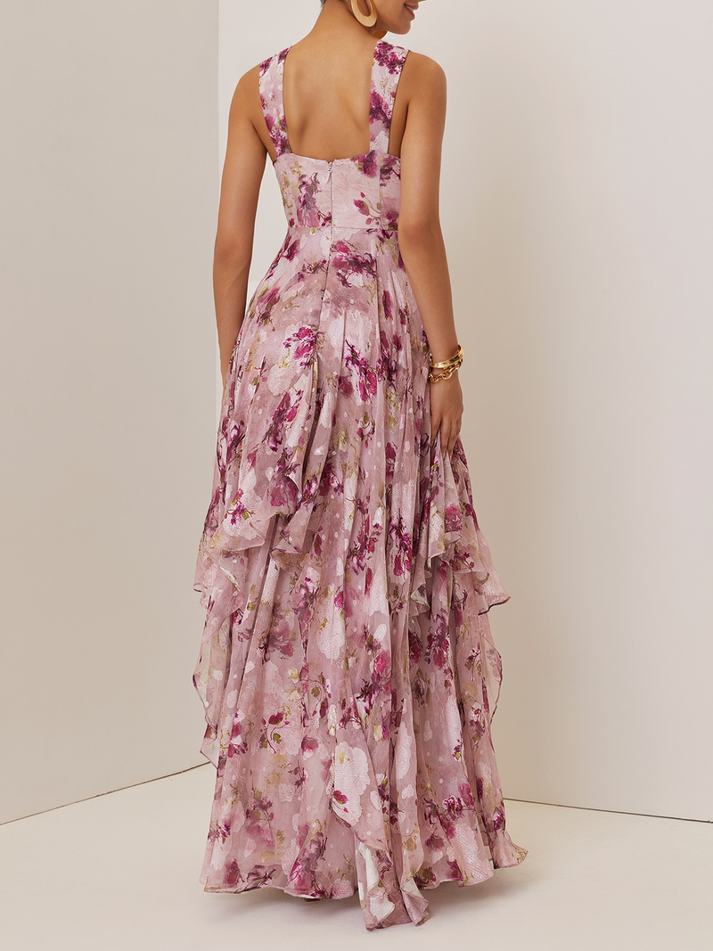 Wendy - Floral Jacquard Maxi Dress