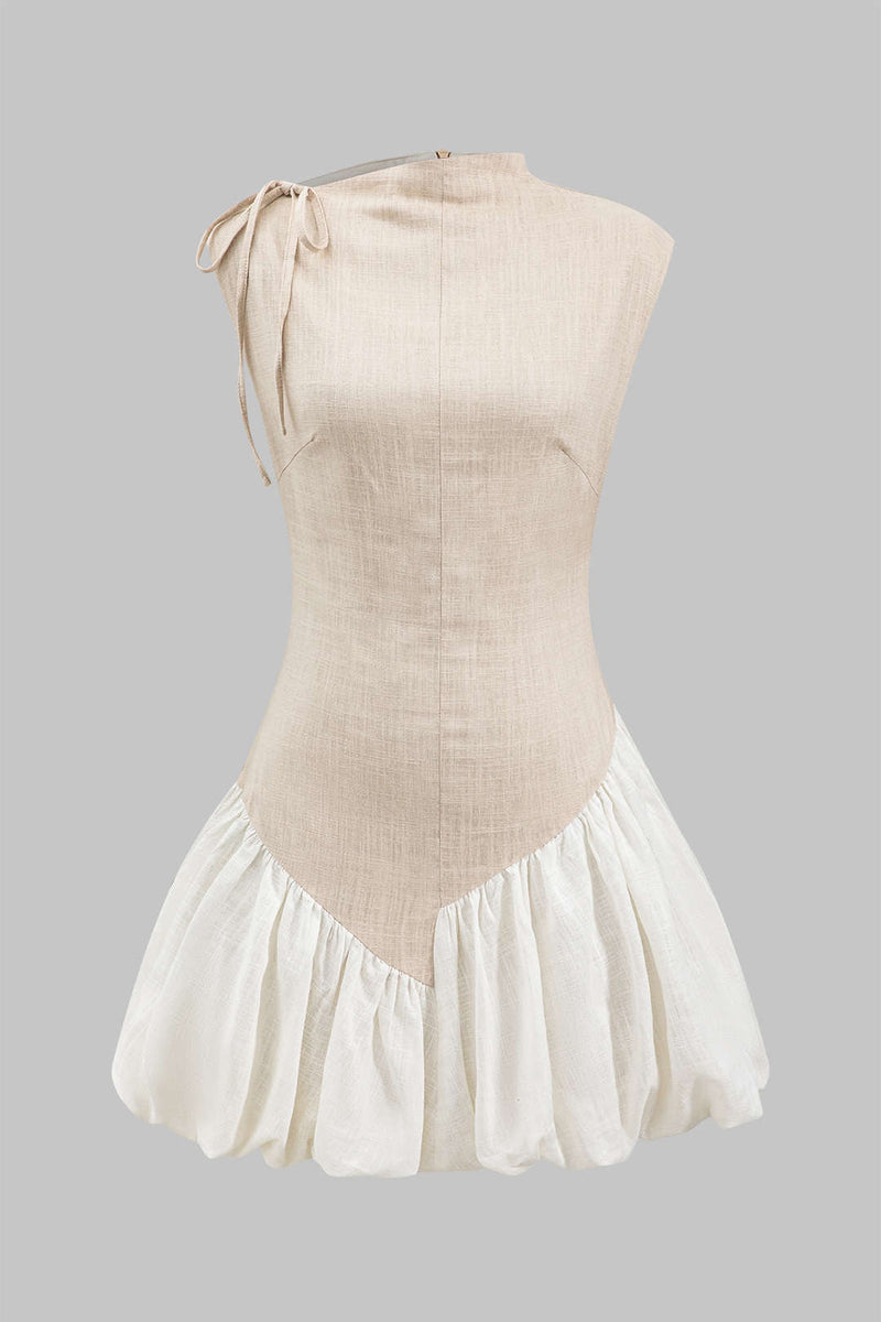 Roxie - Linen Ruched Sleeveless Dress