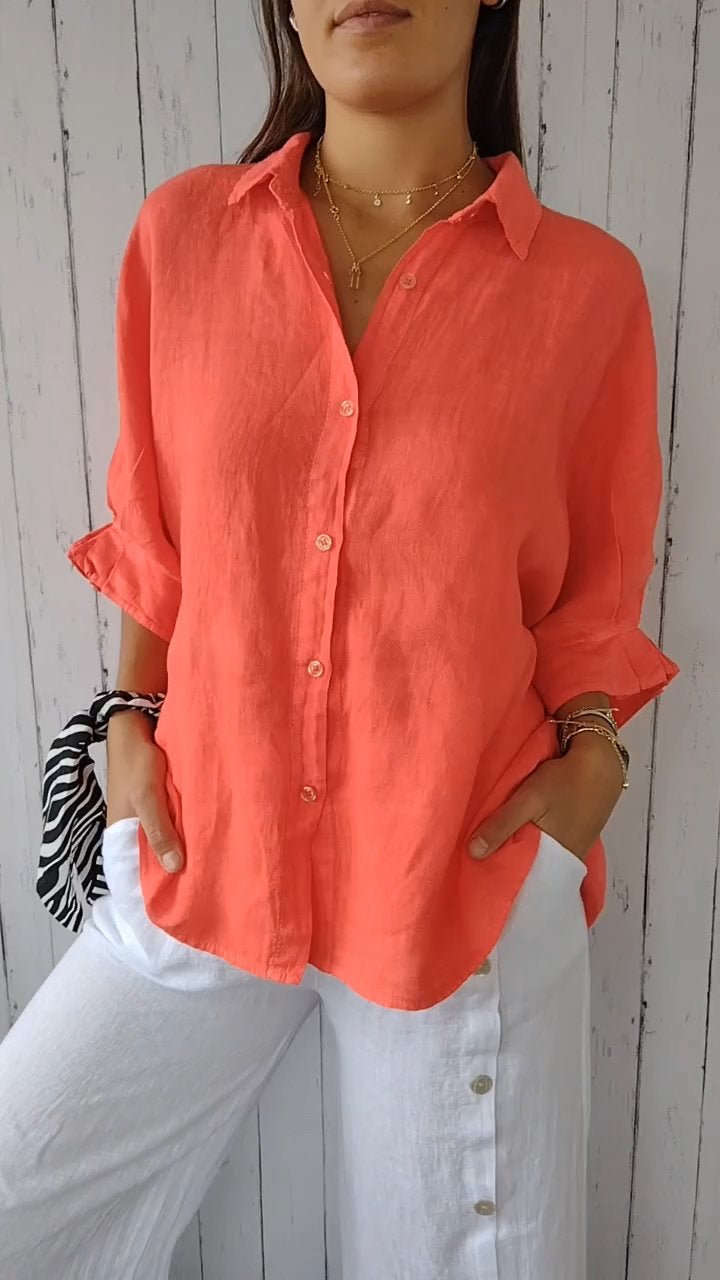 Lucy - Linen Back Design Top