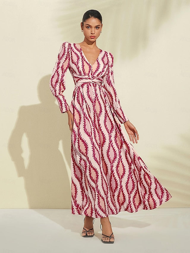 Sinta - Floral Sleek Ascot Dress