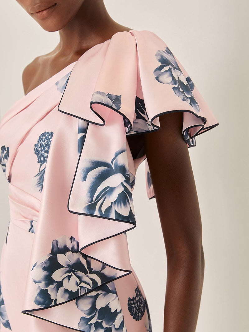 Jennifer - Printing Peplum Maxi Dress