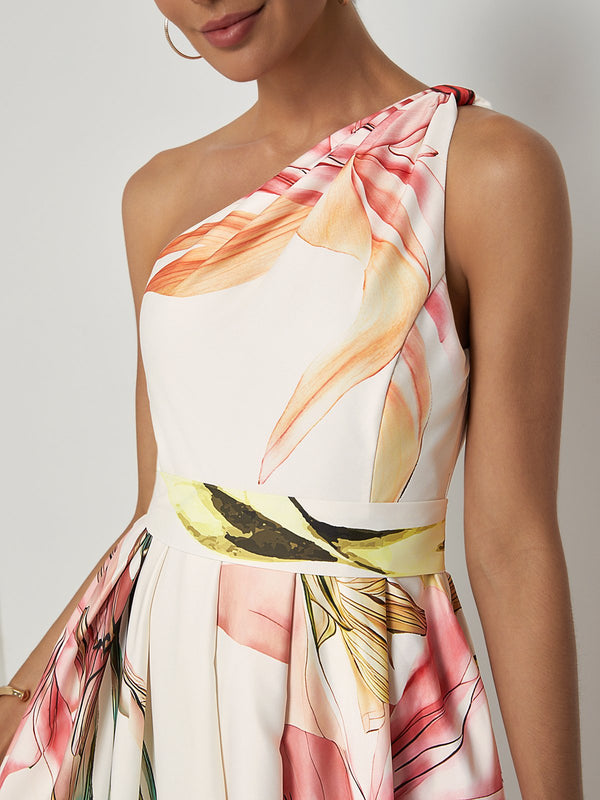 Saffron - Floral Satin Maxi Dress