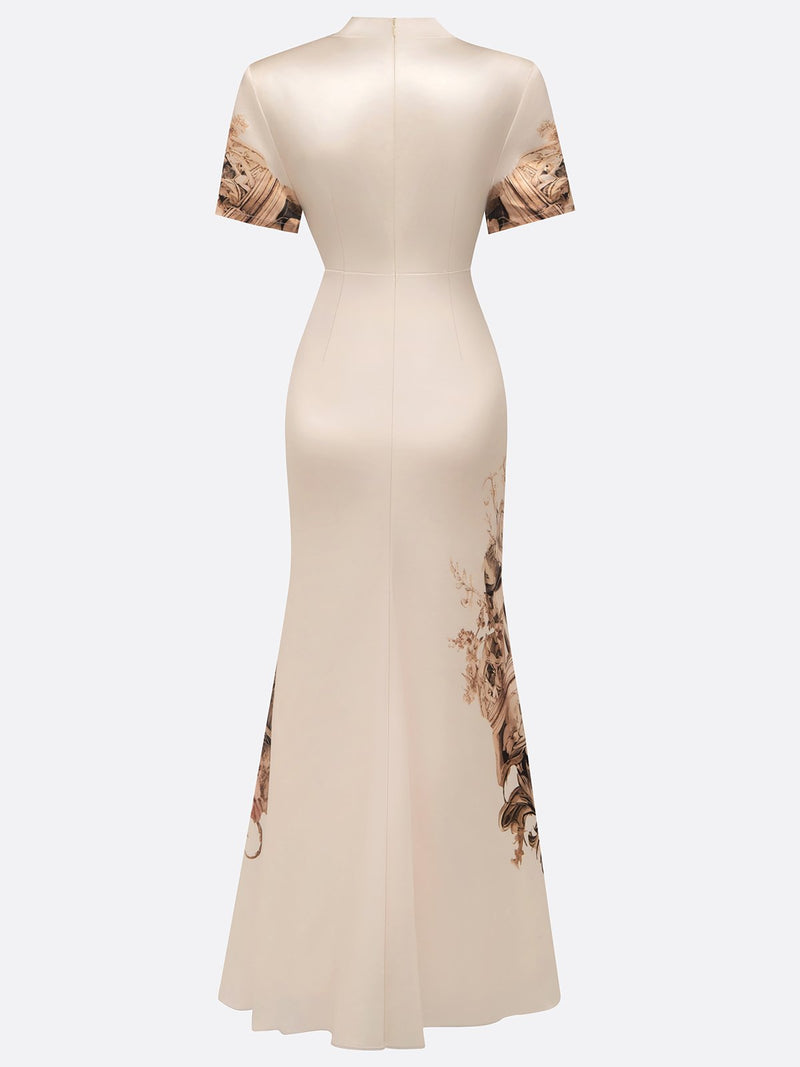 Lunarka - Floral Satin Maxi Dress