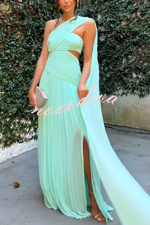 Ravina - Chiffon Pleated Maxi Dress