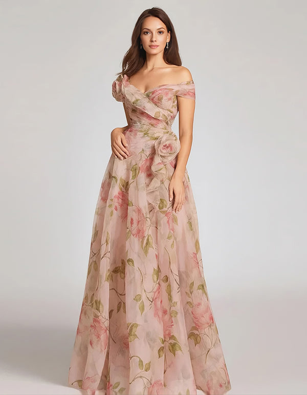 Florica - Pink Floral Organza Dress
