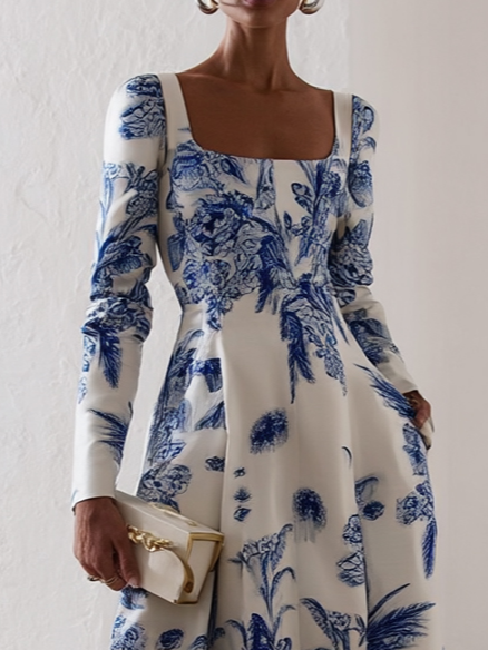 Blair - Classic Floral Midi Dress