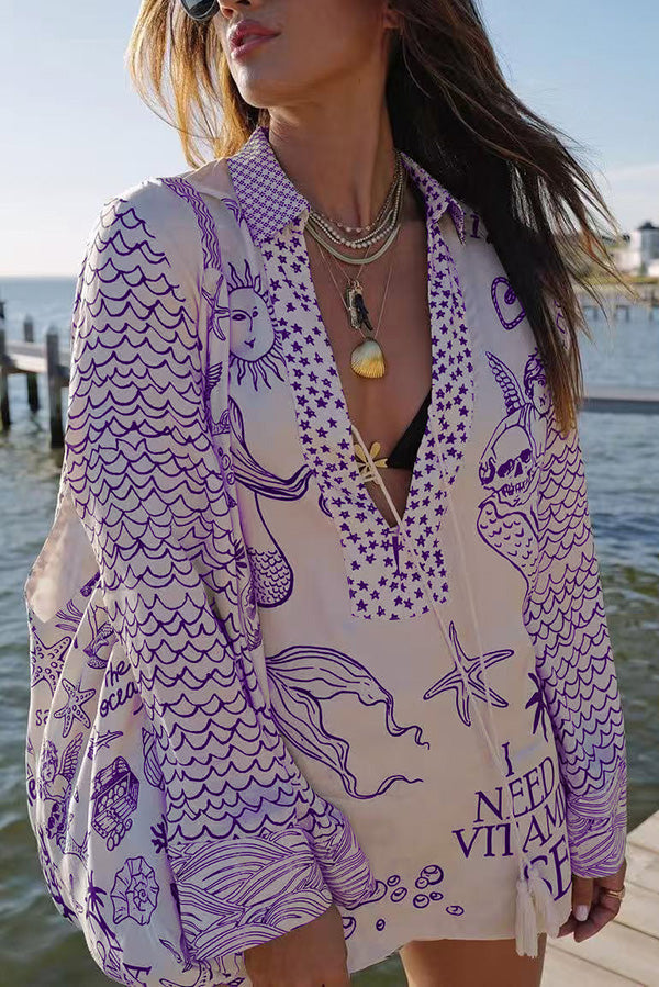 Zirelle - Satin Unique Print Top Set