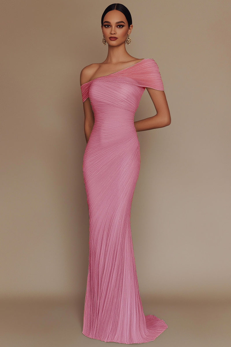 Nova - One Shoulder Glitter Dress