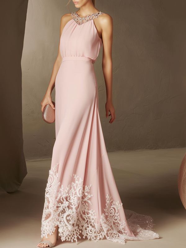 Vayala - Beaded Chiffon Maxi Dress