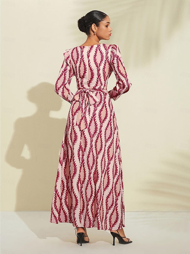Sinta - Floral Sleek Ascot Dress