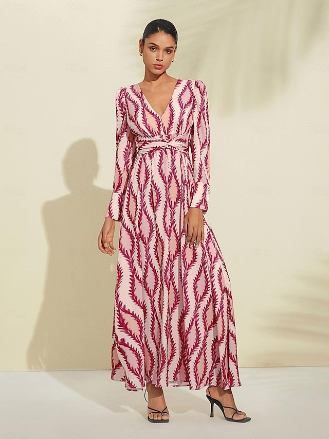 Sinta - Floral Sleek Ascot Dress