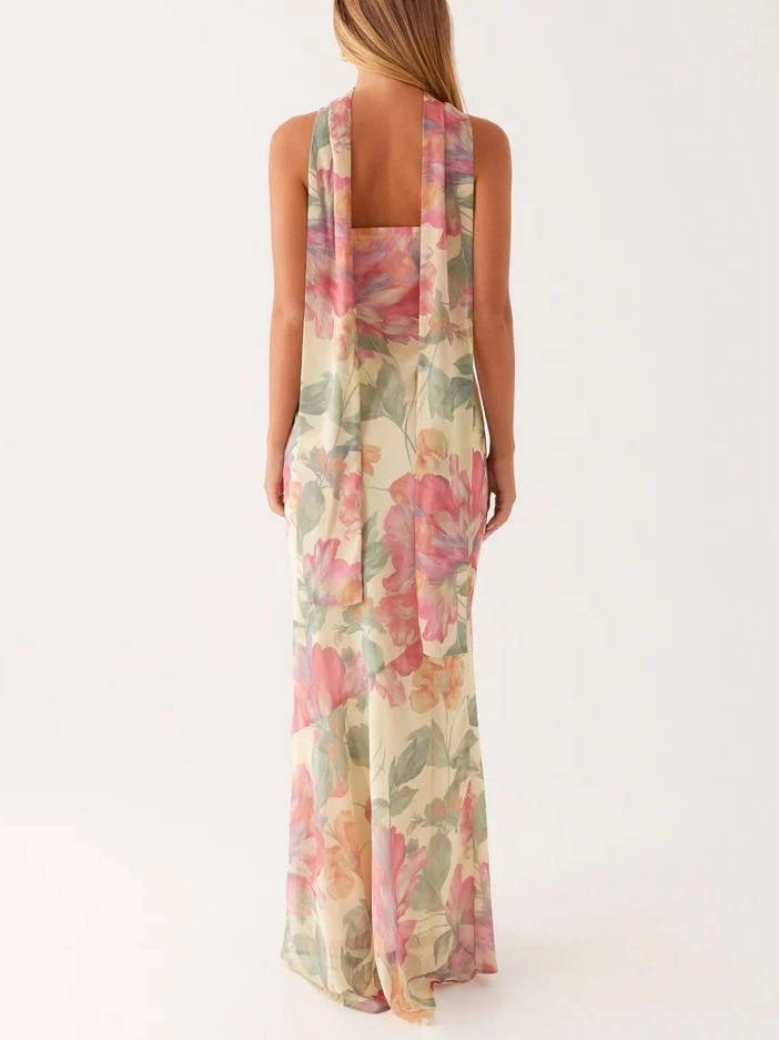 Isabella - Luxe Printed Ribbon Dress