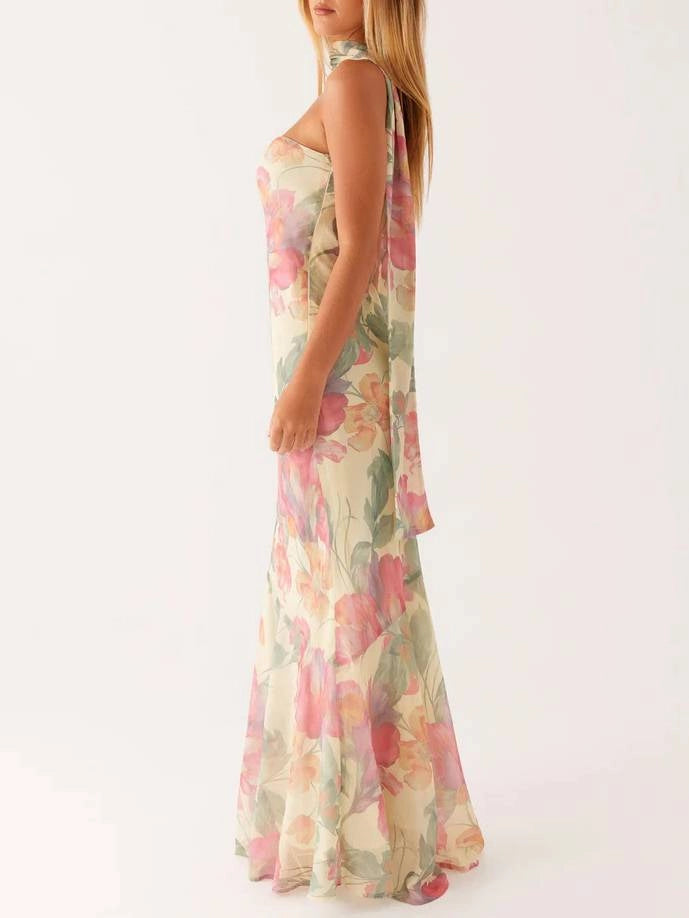 Isabella - Luxe Printed Ribbon Dress