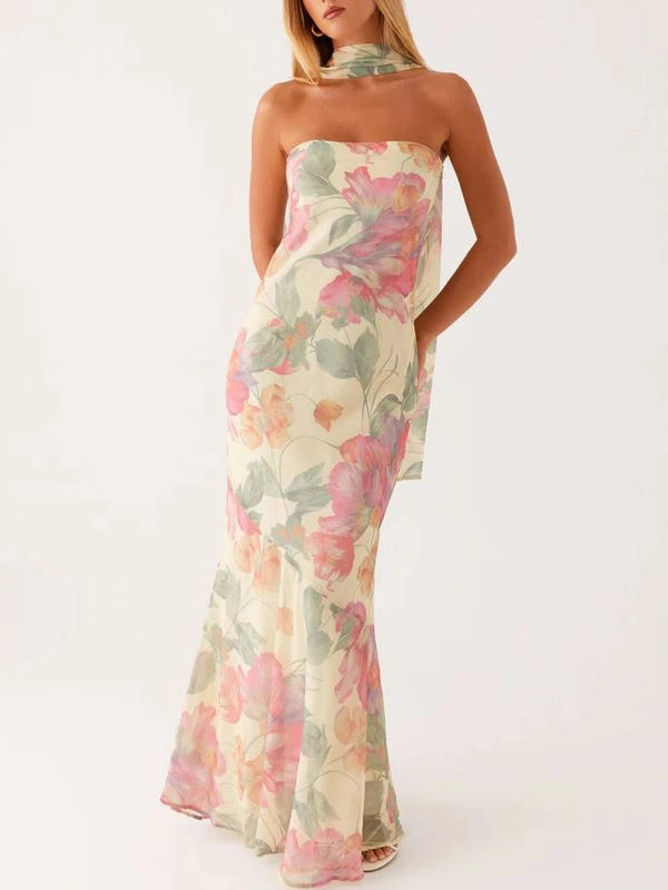 Isabella - Luxe Printed Ribbon Dress