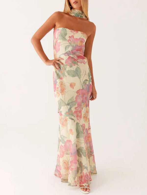 Isabella - Luxe Printed Ribbon Dress