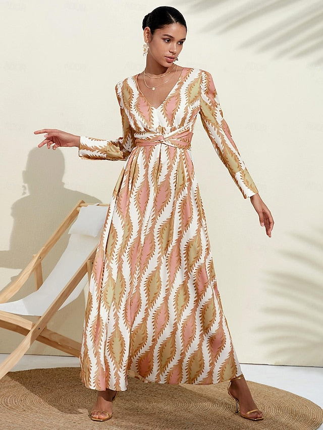 Sinta - Floral Sleek Ascot Dress