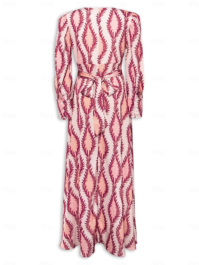 Sinta - Floral Sleek Ascot Dress
