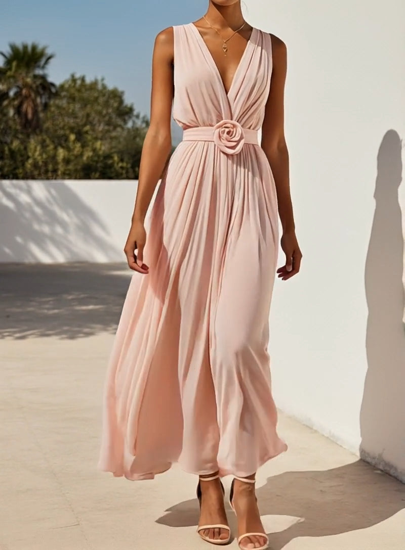 Lavenda - Elegant Chiffon Maxi Dress