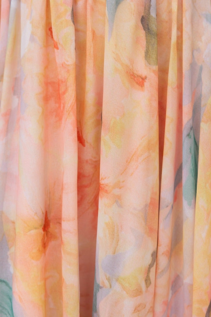 Luchi - Elegant Halter Floral Print Dress