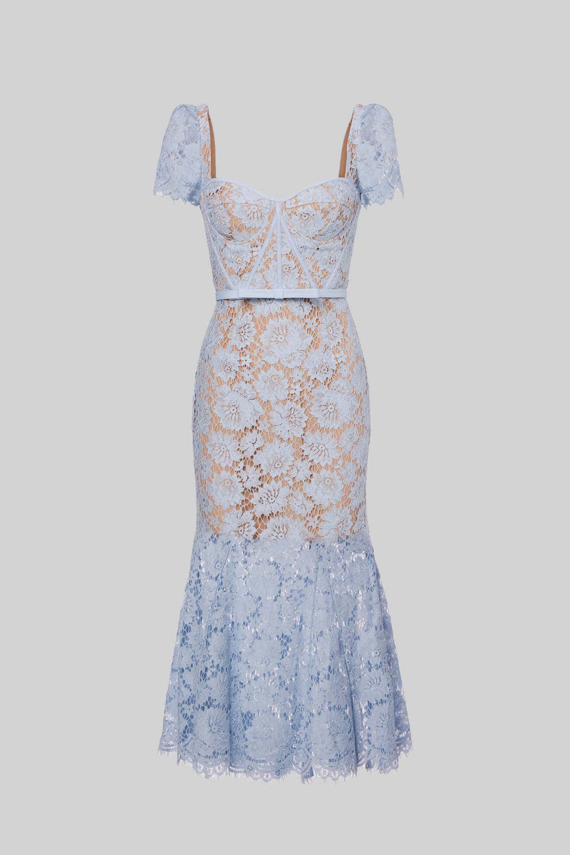 Naiselle - Short Sleeved Lace Dress