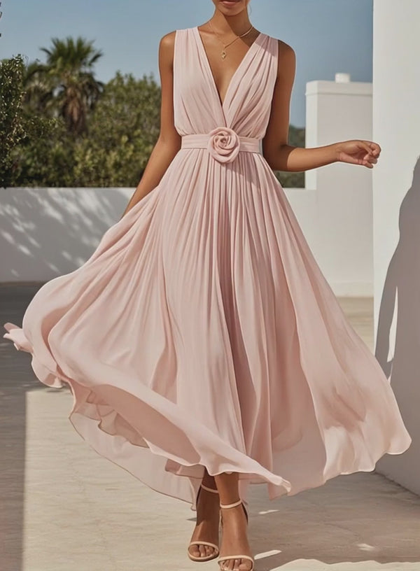 Lavenda - Elegant Chiffon Maxi Dress