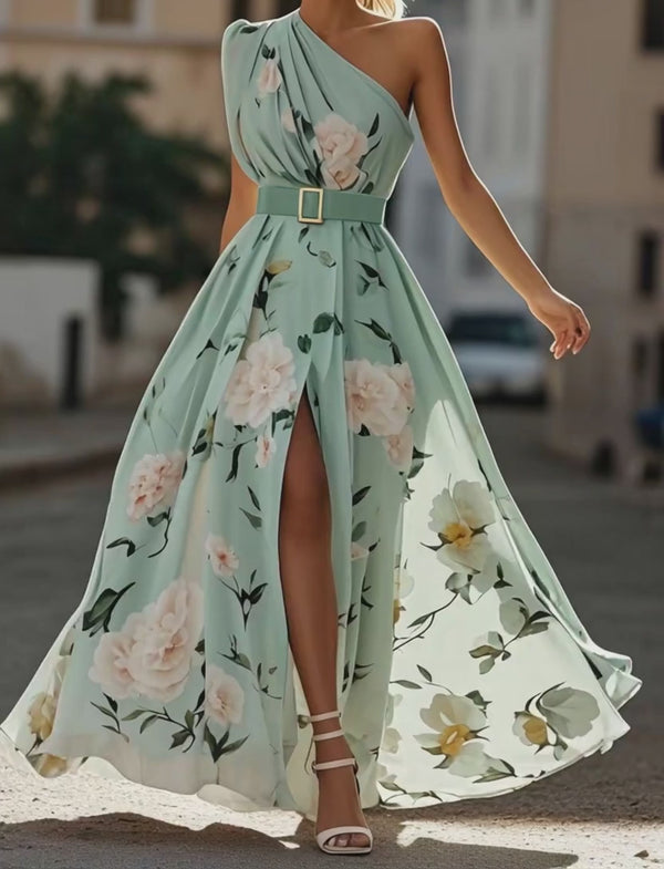 Viveca - Floral Ruched Chiffon Dress